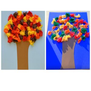 Exquiss 2400 Pcs Autumn Leaf Colors Fall Colors Tissue Paper Squares 2 Inch (12 Colors) for Fall Harvest Holiday Pompom St. Patrick's Day Craft Scrunch Art Tree Craft Leaf Art Paper Kids' DIY Craft