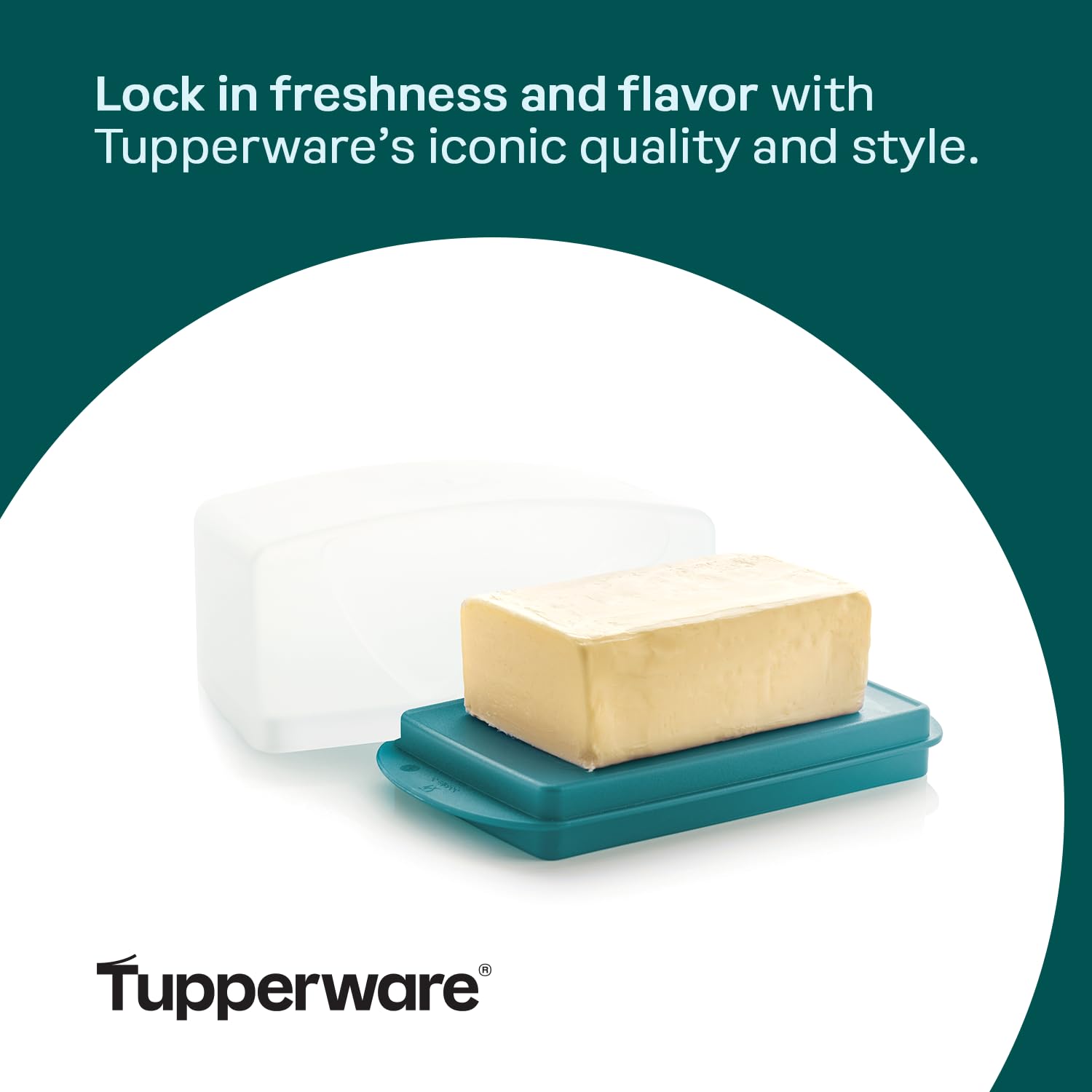 Tupperware Impressions Butter Dish - Dishwasher Safe & BPA Free