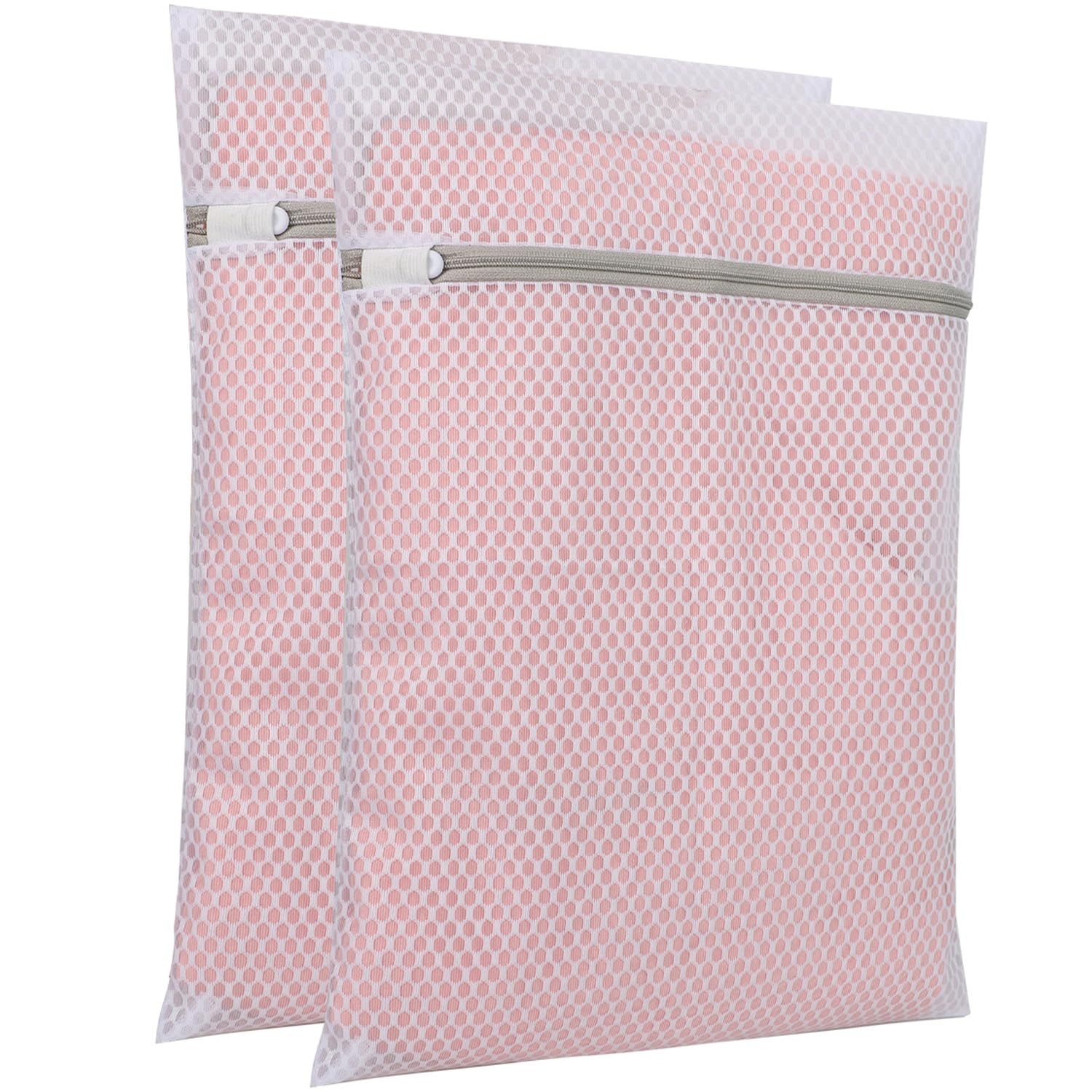 12 x 16 Inches Durable Honeycomb Mesh Laundry Bags,2Pcs/3Pcs lingerie bags for Laundry (Set of 2(12Inch×16Inch))