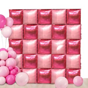 foxrush 50pcs pink balloons wall for party decoration,double side balloon in hot magenta pink balloons arch kit for anniversary bachelorette birthday engagement bridal baby shower party decorations