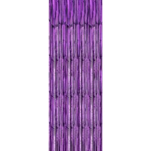 Mr. Pen- Metallic Foil Curtains, Purple Backdrop, 3.3 x 8.3ft, Purple Tinsel Backdrop, Foil Fringe Curtains Party Decorations, Tinsel Curtain Backdrop, Foil Curtain Backdrop, Birthday Door Decoration