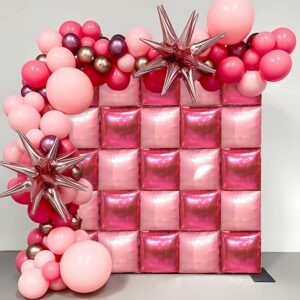 Foxrush 50PCS Pink Balloons Wall for Party Decoration,Double Side Balloon in Hot Magenta Pink Balloons Arch Kit For Anniversary Bachelorette Birthday Engagement Bridal Baby Shower Party Decorations