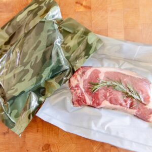 It’s A Vibe Designs Vacuum Sealer Bags for Food – 3-Roll Set Camouflage Vacuum Seal Bags – 11in x 16ft Pre-Cut Vacuum Bags for Food, Sous Vide, Storage, Meal Prep – BPA-Free Seal a Meal Bags