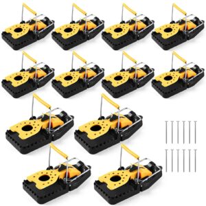 mouse traps, 12-piece pack mouse trap - safe, convenient, fast and effective, field home efficient mousetrap, suitable mice traps indoor for home(includes 12 reinforced nails)