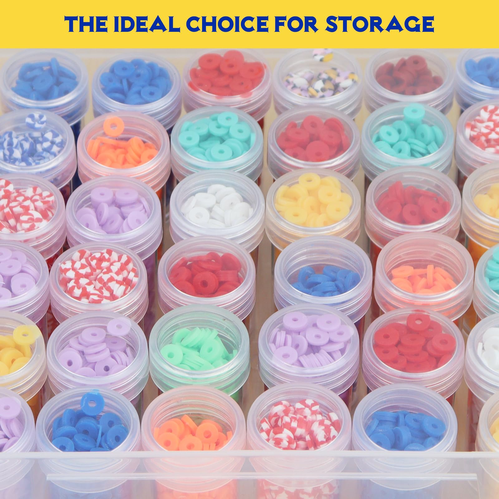 Bluedale 2 Pack Diamond Painting Storage Containers, 96 Slots Plastic Bead Organizer Box and 6 Sheets Labels, Small Embroidery Box for Diamond Painting Accessories, Craft, Seeds, Diamond Dots Storage