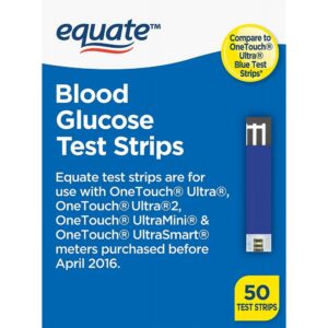 Equate Diabetic Blood Sugar Test Strips - 50ct (Pack of 1) - Accurate Glucose Testing for Diabetes Control, Boxed by Fusion Shop Store