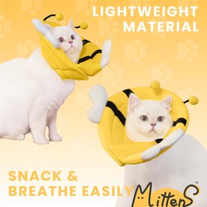 MITTENS Soft Cat Cone, Adjustable Cat Recovery Collar, Elizabethan Collar for Cats