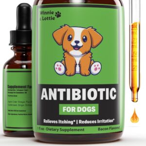 natural dog antibiotics - antibiotics for dogs - supports itch relief, allergy relief, immune health & more - antibiotic for dogs - itch relief for dogs - yeast infection treatment for dogs - 1 oz