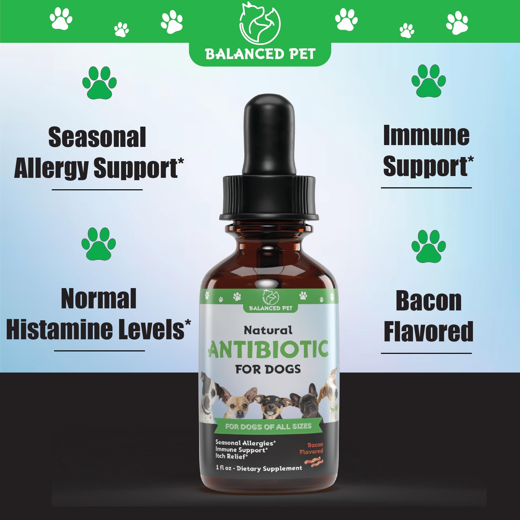 Natural Antibiotics for Dogs - Dog Antibiotics - Dog Itch Relief - Yeast Infection Treatment for Dogs - Dog Antibiotic - Dog Ear Infection Treatment - Pet Antibiotics - Antibiotic for Dogs - 1 oz