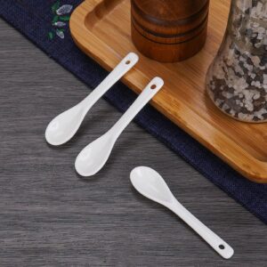 JANKOW Small Ceramic Spoon, Demitasse Espresso Spoons, Small Ceramic Spoon, Ice Cream Spoon for Sugar, Tea, Ice Cream.