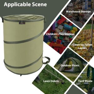 YUDI & GARDEN 45 Gallon-Collapsible Garden Bag,Collapsible Trash Can,Pop Up Trash Can,Collapsible Trash Can Camping,Pop Up Leaf Barrel,Reusable Yard Waste Bags for Patio,Leaf,Lawn,Camp