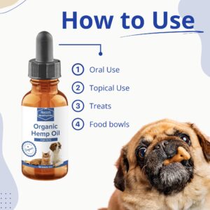 3-Pack - Rocco’s Natural Organic Hemp Oil for Dogs & Cats - Hemp Oil for Supporting Anxiety Relief, Hip & Joint Health, Pain, & Stress - Easy to Use, Hemp Oil for Pets with Omega 3, 6 & 9