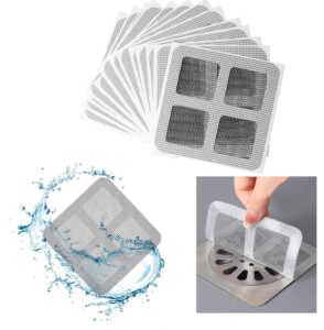 100 pcs pack disposable shower drain cover hair catcher shower drain mesh stickers for bathroom washbasin bathtub kitchen sink for human and pet hair