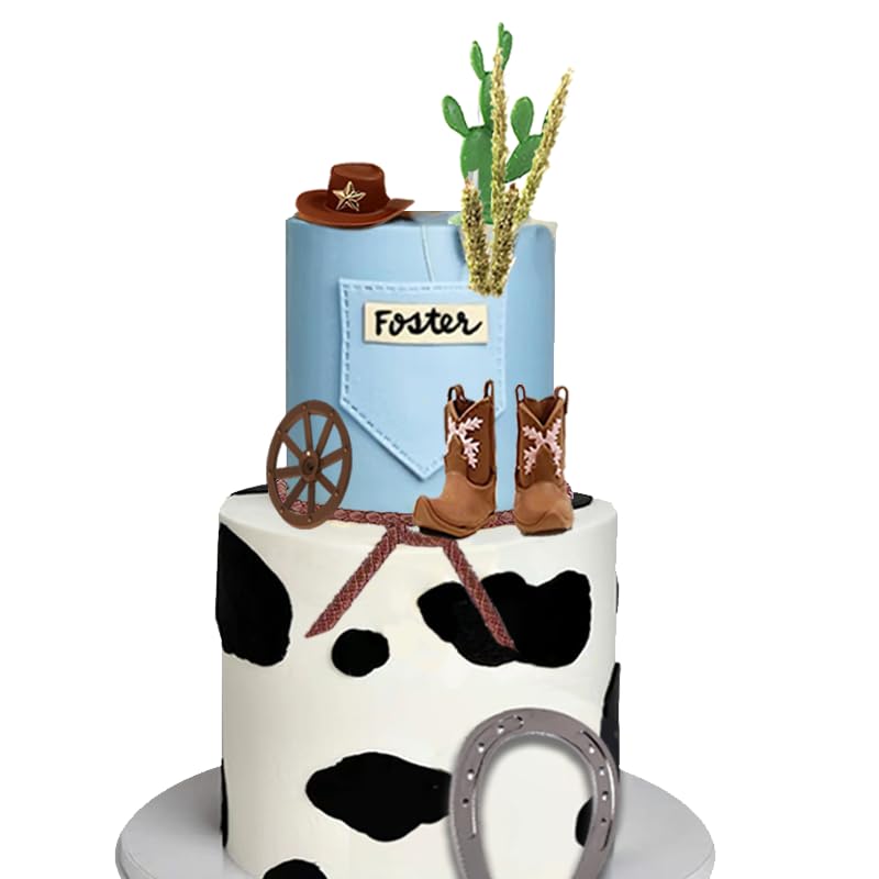 Cowboy Cake Decorations Cowboy Hat and Boot Cake Toppers Western Cowboy Birthday Baby Shower