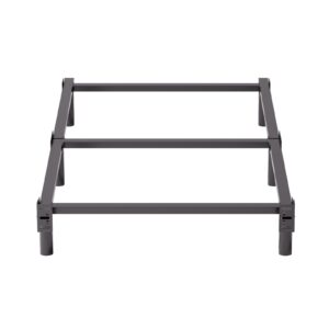 bednowitz metal twin bed frames, 7 inch hith bed base support for box spring and mattress foundation, heavy duty basics bed frame, noise free, easy assembly, black