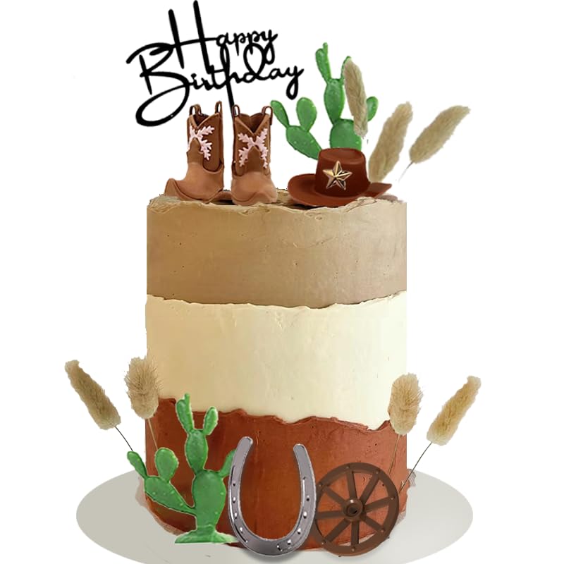 Cowboy Cake Decorations Cowboy Hat and Boot Cake Toppers Western Cowboy Birthday Baby Shower