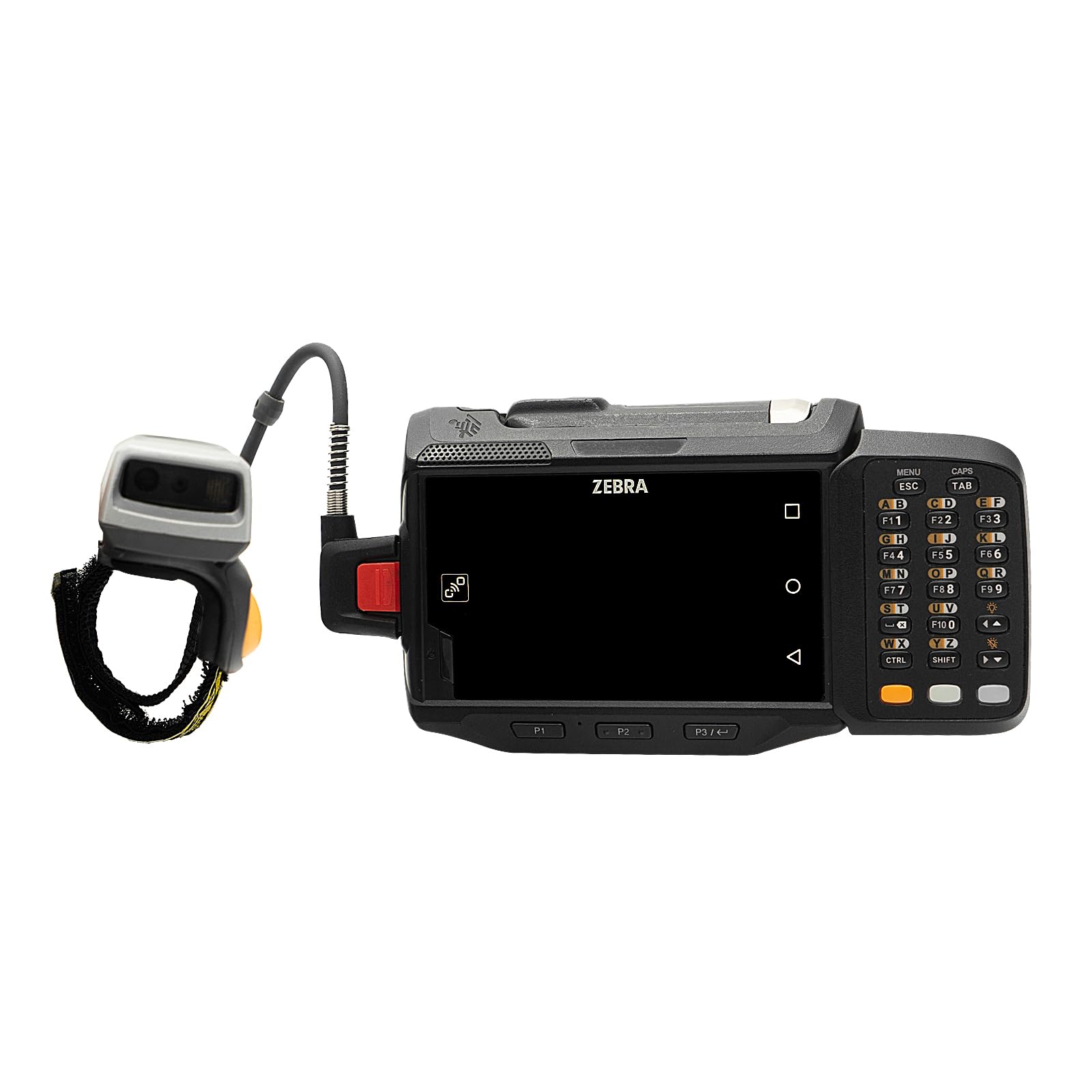 New RS5000 RS5000-LCFSWR Ring Barcode Scanner for Zebra WT6000 WT6300 WT60A0 WT63B0 Wearable Computer Terminal - SE4710 Imager 1D/2D Corded Rotatable Manual Trigger Reader, Short Cable to Wrist