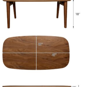 Wood Folding Coffee Table Space Saving Side Table