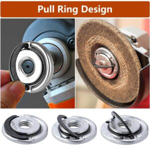 Saipe 2Pcs Angle Grinder Flange Nuts with 5/8-11 Inch Thread, Quick Change Grinder Flange Locking Nut Metal Angle Grinder Nut for Replacement/Fixing Cutting Discs