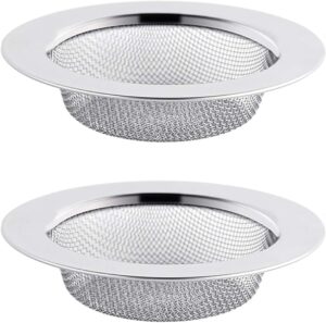 generic 2 pack kitchen sink strainer, stainless steel mesh drainage strainer, 7.5cm drainage strainer, bathroom sink stopper, hair receiver for kitchen sink, bathroom, washbasin