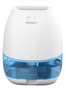 alohaair dehumidifiers for home, 34 oz small dehumidifier for room, quiet dehumidifiers for bathroom, bedroom, rv, closet with auto shut off, 7 colors night light