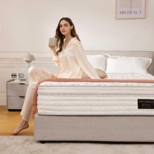 unipon twin size mattress, 10 inch twin hybrid mattress with gel memory foam, bed mattress extra lumbar support for pressure relief