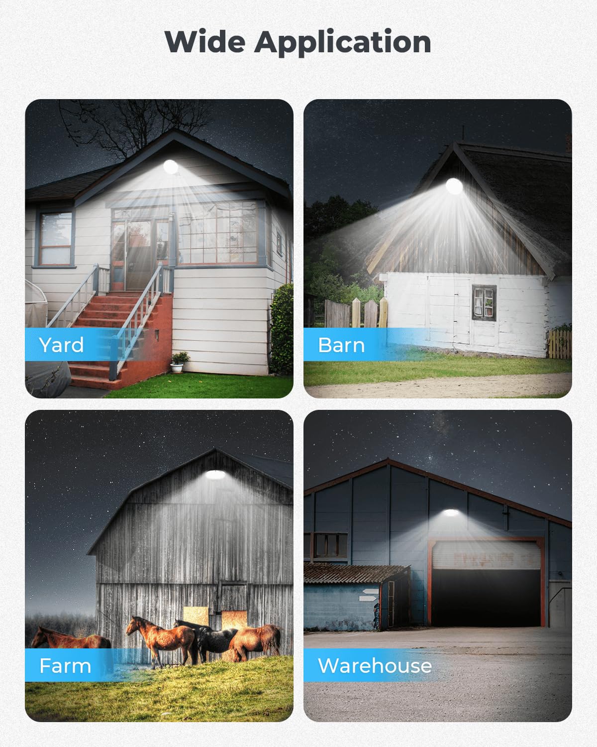 AGranTOP LED Barn Light, 12000LM Dusk to Dawn Outdoor Lighting with Photocell Adjustable Angle 100W 6500K Daylight IP66 Waterproof Street Light for Barn/Yard/Garage/Security