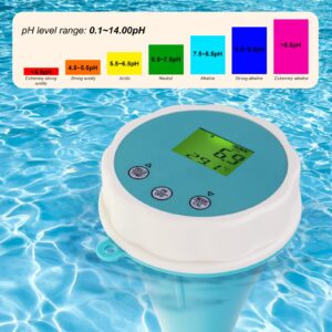 6-in-1 Bluetooth Swimming Pool Water Tester EC/Salinity/pH/ORP/Temperature/Chlorine Meter Wireless Floating Smart Pool Monitor Water Tester for Pools & Swim Spas