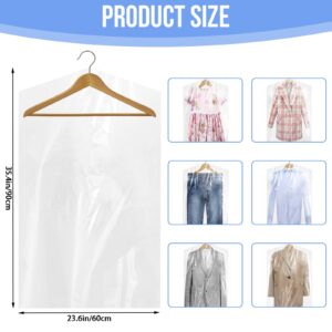 50 Pack Plastic Garment Bags Roll, 60x90 cm Dry Cleaner Bags Plastic Clear, Dust-proof Plastic Garment Bags for Dry Cleaner, Home Storage, Travel, Moving