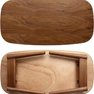 Wood Folding Coffee Table Space Saving Side Table