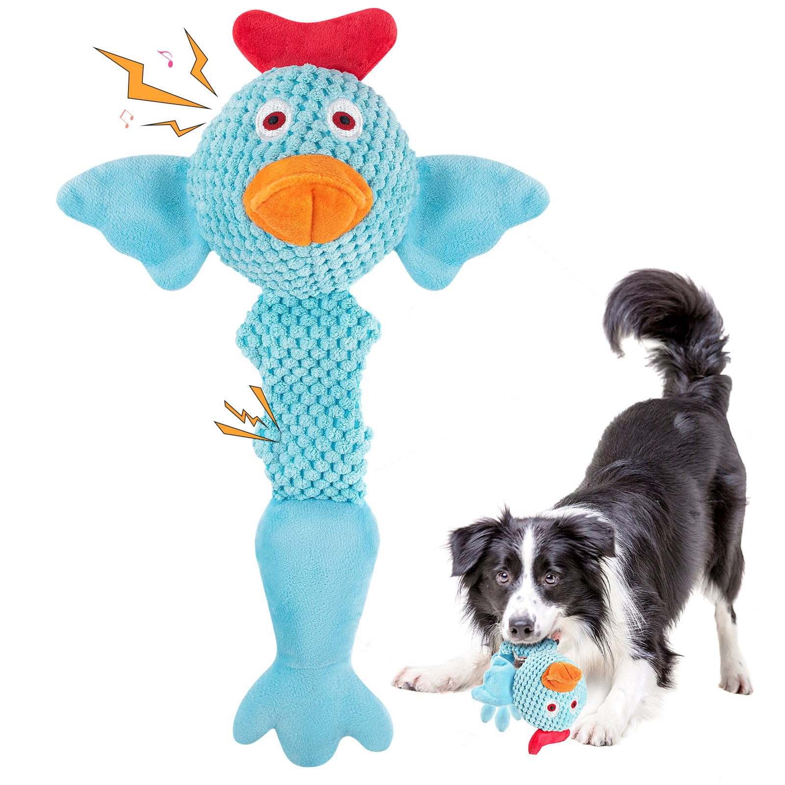 Fuufome Squeaky Dog Toys for Medium and Small Dogs:Interactive Tug of War Dog Toy for Puppy Teething-Great Plush Dog Toy for Dogs to Keep Them Busy