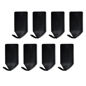 vicosey kitchen adhesive hooks for hanging,8 pack adhesive towel hooks,3m heavy duty stainless steel waterproof hook,hooks for walls no damage(black)