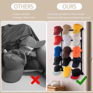 AQAREA Hat Rack Wall Storage for Closet: Hat Storage Hanger Wall Mount for Baseball - Bedroom Cap Display Organization - 5 Layer