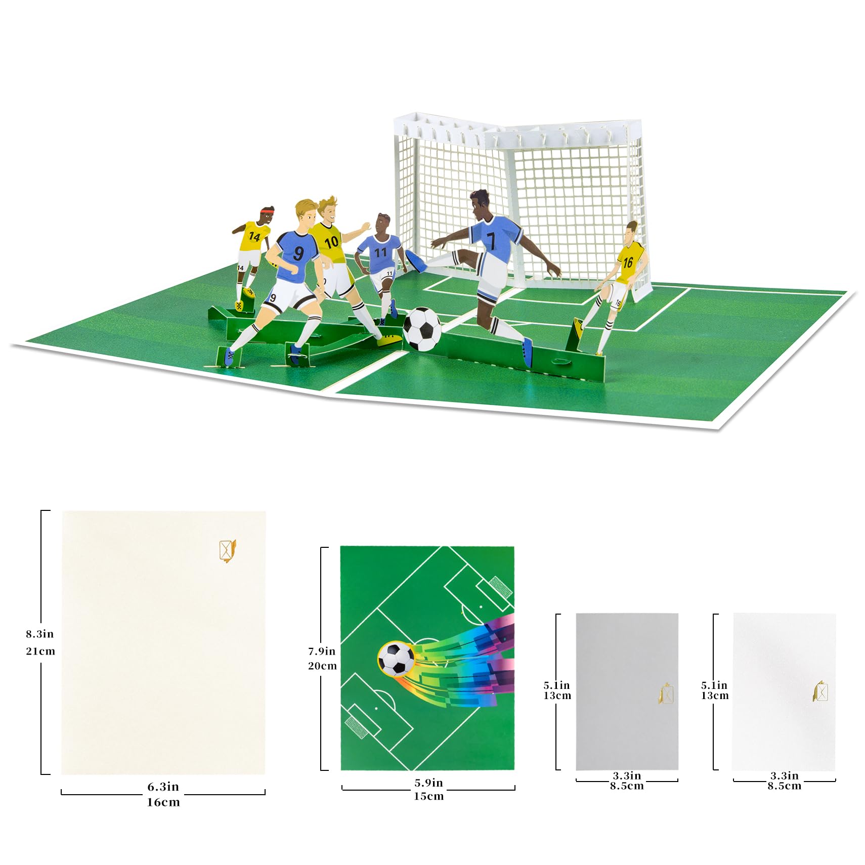 GREETING ART Football Pop Up Card, Birthday Card Pop Up,Father's Day Card, 3D Soccer Greeting Card,Anniversary Card, Thank You Card, Congratulations Card, Graduation Card