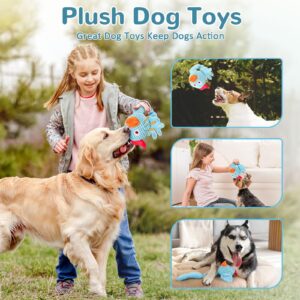 Fuufome Squeaky Dog Toys for Medium and Small Dogs:Interactive Tug of War Dog Toy for Puppy Teething-Great Plush Dog Toy for Dogs to Keep Them Busy