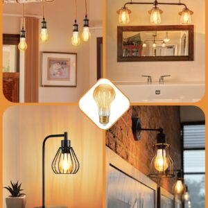 EDISHINE Vintage LED Edison Bulbs 8W, 60W Equivalent, 2200K Amber Warm Light, ST58 Antique Edison Light Bulb with 80+ CRI, A19 Dimmable Light Bulbs, 700LM, E26 Medium Base, 6 Pack