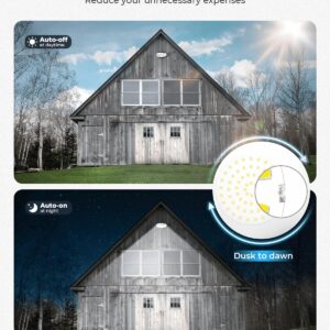 AGranTOP LED Barn Light, 12000LM Dusk to Dawn Outdoor Lighting with Photocell Adjustable Angle 100W 6500K Daylight IP66 Waterproof Street Light for Barn/Yard/Garage/Security