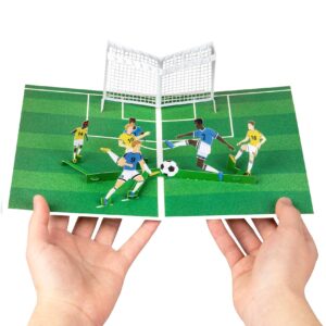 GREETING ART Football Pop Up Card, Birthday Card Pop Up,Father's Day Card, 3D Soccer Greeting Card,Anniversary Card, Thank You Card, Congratulations Card, Graduation Card