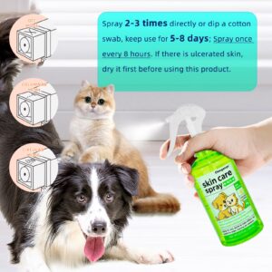 Chongwuge Pets Wound Care Spray for Dogs & Cats, Allergy Relief, Relieve Itching and Pain, Healing Wounds, Mild Formula, Spray-on Easy to Use, 10 fl oz