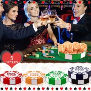 PullCrease 12 Pcs Large Poker Chip Favor Boxes 9 Inch Casino Themed Party Decorations Giant Chip Table Centerpiece for Game Night New Year Prom Casino Birthday Party Supplies