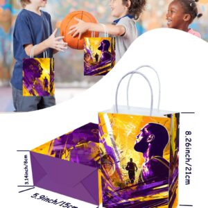 16 pcs Basketball Goodie Bags, Basketball Treat Candy Snack Bags for Team Basketball Birthday Party decorations Supplies, Basketball Party Favor Bags for Basketball Themed Party Favors