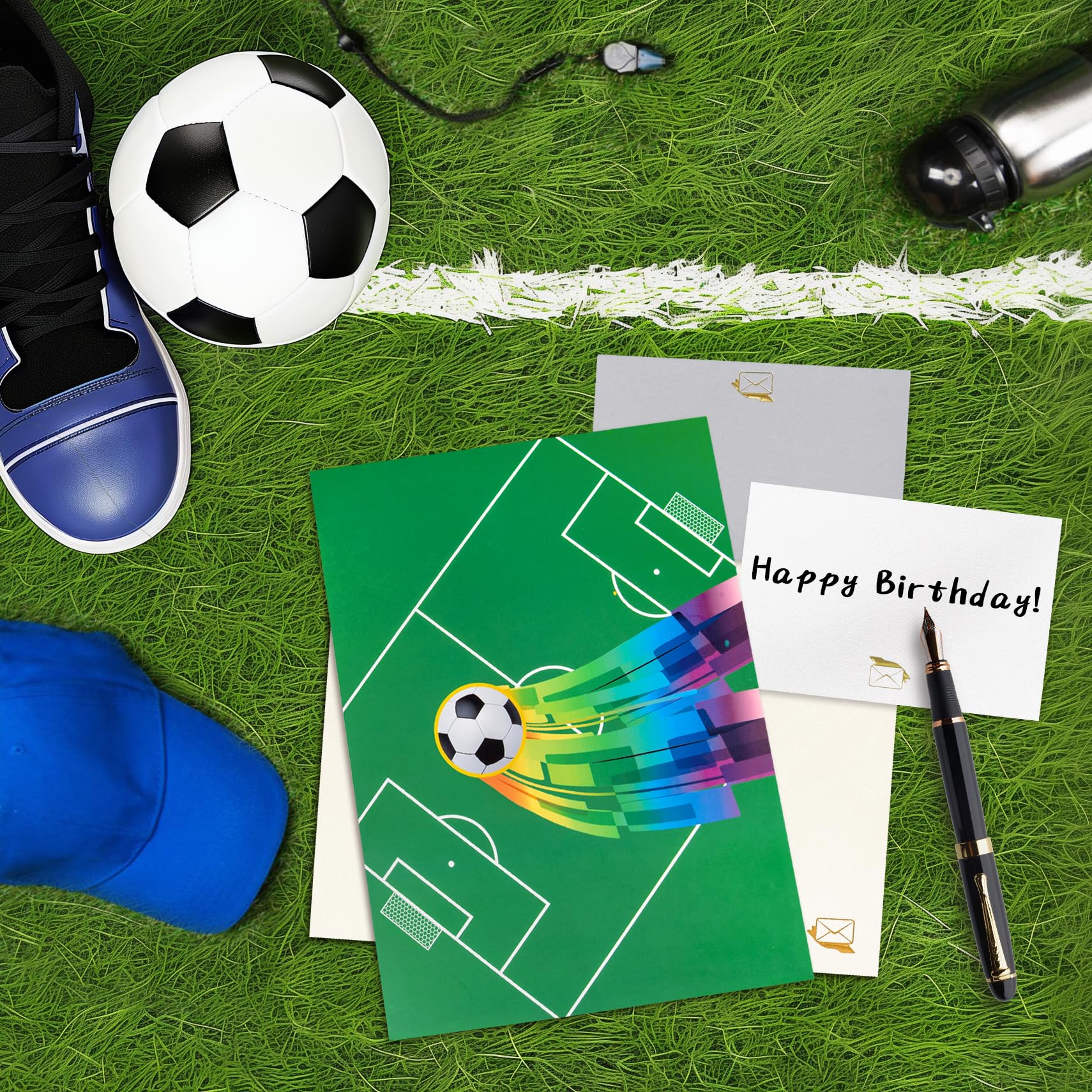 GREETING ART Football Pop Up Card, Birthday Card Pop Up,Father's Day Card, 3D Soccer Greeting Card,Anniversary Card, Thank You Card, Congratulations Card, Graduation Card