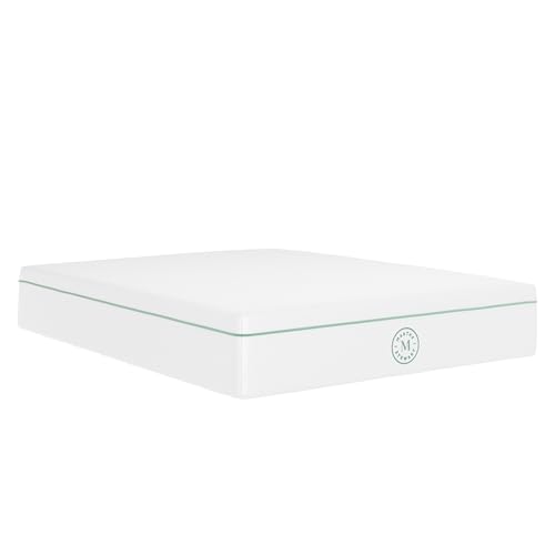 Martha Stewart SleepComplete Queen Mattress in a Box, Medium-Firm Triple-Action Cooling Gel Memory Foam Mattress, Removable Coolweave Jacquard Cover, 12", White