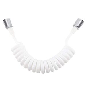 Spring Tube, Flexible Shower Hose for Water Plumbing Toilet Bidet Sprayer BathroomGarden Tools Muslim Parts & Connectors (White)