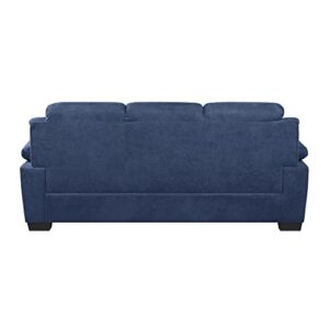 Lexicon Vega 80" W Fabric Living Room Sofa Couch, Blue