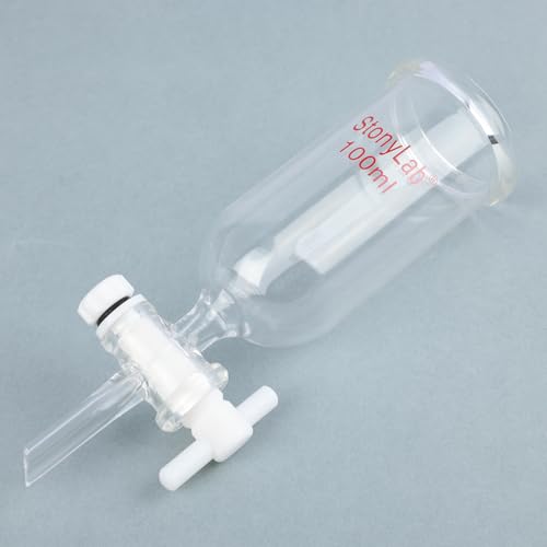 stonylab Dropping Funnel, Borosilicate Glass Burette Funnel with PTFE Stopcock for Laboratory and Home Use, 100 ml