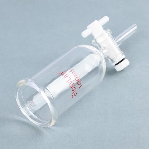 stonylab Dropping Funnel, Borosilicate Glass Burette Funnel with PTFE Stopcock for Laboratory and Home Use, 100 ml