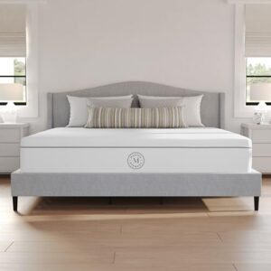 Martha Stewart SleepComplete King Mattress in a Box, Firm Pocket Spring and Foam Hybrid Mattress, Dual-Action Cooling, 5-Way Zoning, Coolweave Cover, 12 ", White