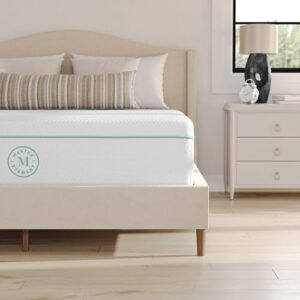 Martha Stewart SleepComplete Queen Mattress in a Box, Medium-Firm Triple-Action Cooling Gel Memory Foam Mattress, Removable Coolweave Jacquard Cover, 12", White