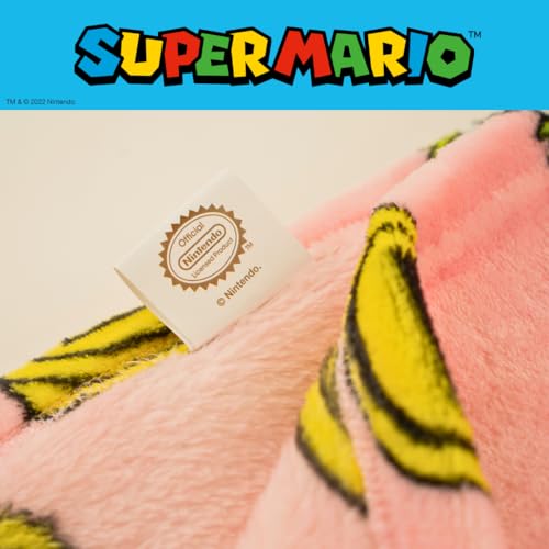 Nintendo Super Marios Bros. Princess Peach Girl Bedding Super Soft Silk Touch Throw, 46 in x 60 in, (Officially Licensed Product)